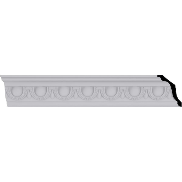 Ekena Millwork 5 1/4"H x 4"P x 6 5/8"F x 94 1/2"L Federal Egg and Dart Crown Moulding MLD05X06X06FE - main